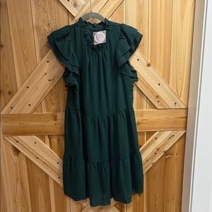 Green Ruffled Dress